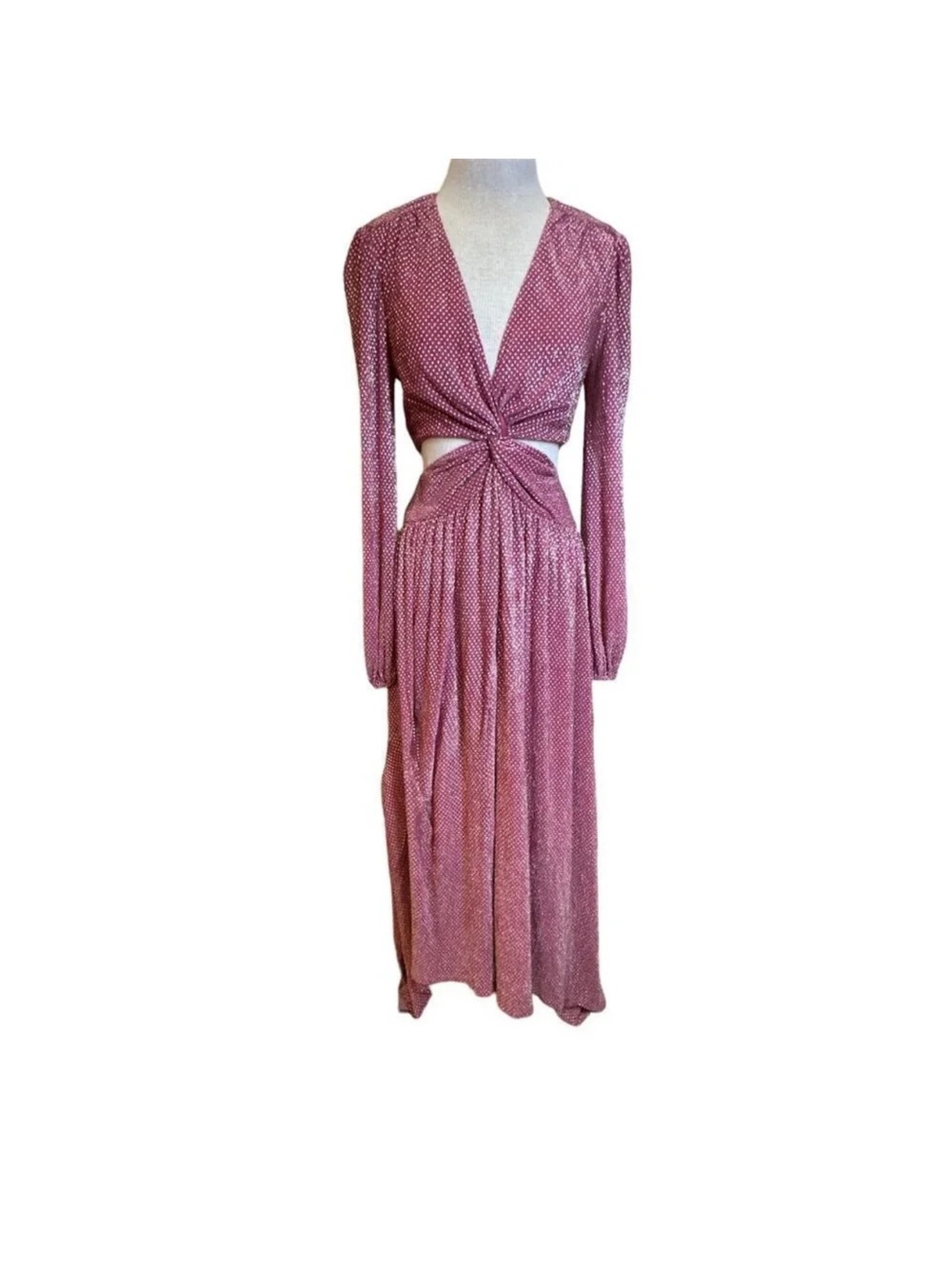 Ramy Brook Pink High-Low Twist-Front Maxi Dress - Picture 8 of 10